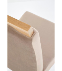 CLARION krzesło dąb miodowy / tap: MONOLITH 09 (j. brąz) (1p2szt)