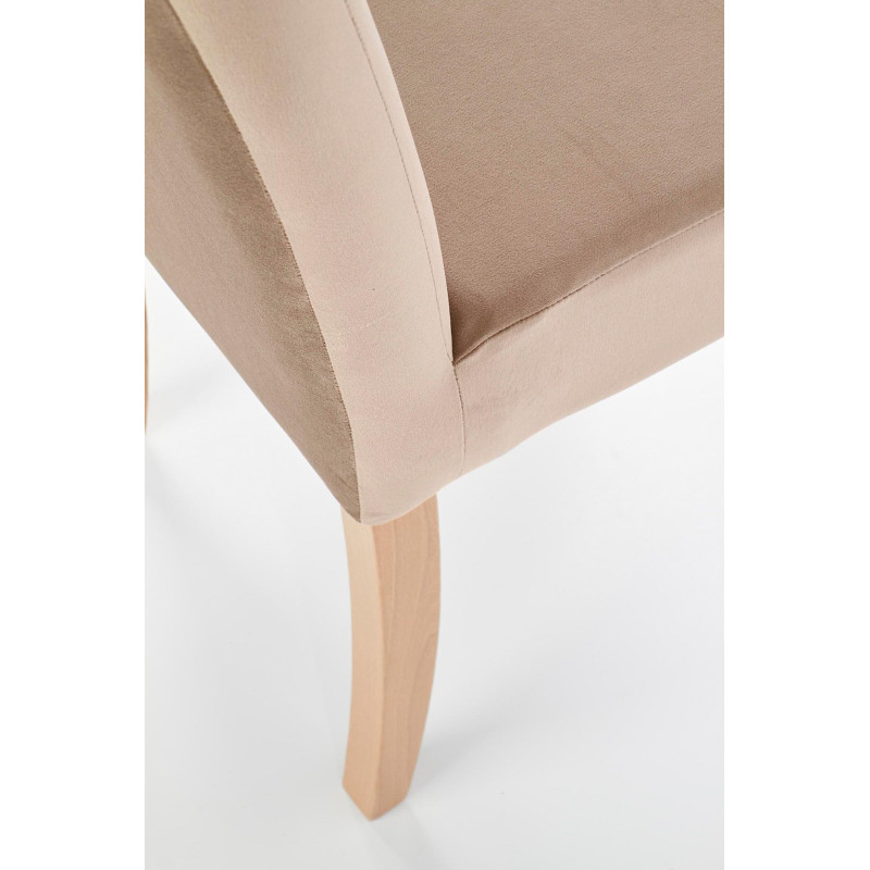 CLARION krzesło dąb miodowy / tap: MONOLITH 09 (j. brąz) (1p2szt)