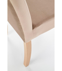 CLARION krzesło dąb miodowy / tap: MONOLITH 09 (j. brąz) (1p2szt)