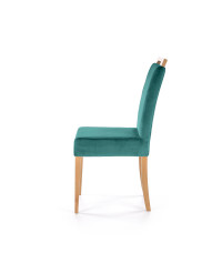 CLARION krzesło dąb miodowy / tap: MONOLITH 37 (c. zielony) (1p2szt)