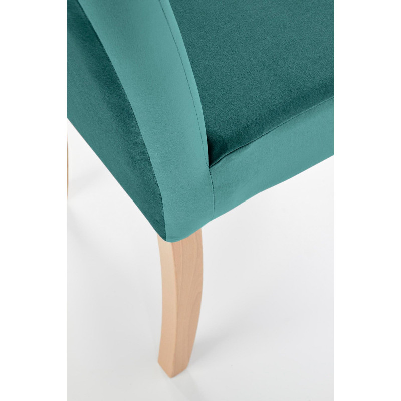 CLARION krzesło dąb miodowy / tap: MONOLITH 37 (c. zielony) (1p2szt)