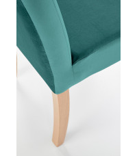 CLARION krzesło dąb miodowy / tap: MONOLITH 37 (c. zielony) (1p2szt)