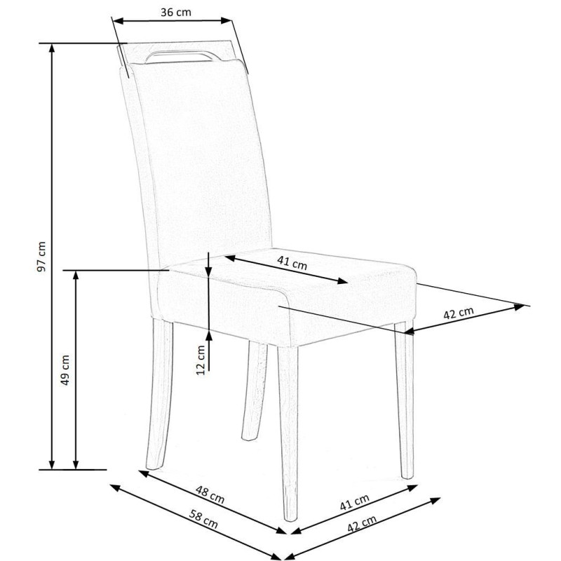 CLARION krzesło dąb miodowy / tap: MONOLITH 37 (c. zielony) (1p2szt)