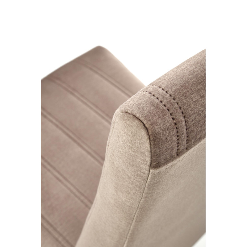 DIEGO 2 krzesło czarny / tap. velvet pikowany Pasy - MONOLITH 09 (j. brąz) (1p2szt)