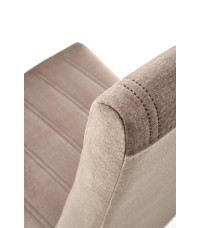 DIEGO 2 krzesło czarny / tap. velvet pikowany Pasy - MONOLITH 09 (j. brąz) (1p2szt)