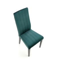 DIEGO 2 krzesło czarny / tap. velvet pikowany Pasy - MONOLITH 37 (ciemny zielony) (1p2szt)