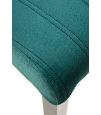 DIEGO 2 krzesło czarny / tap. velvet pikowany Pasy - MONOLITH 37 (ciemny zielony) (1p2szt)