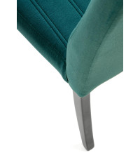 DIEGO 2 krzesło czarny / tap. velvet pikowany Pasy - MONOLITH 37 (ciemny zielony) (1p2szt)