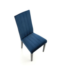 DIEGO 2 krzesło czarny / tap. velvet pikowany Pasy - MONOLITH 77 (granatowy) (1p2szt)