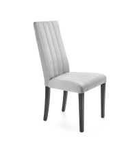 DIEGO 2 krzesło czarny / tap. velvet pikowany Pasy - MONOLITH 85 (jasny popiel) (1p2szt)