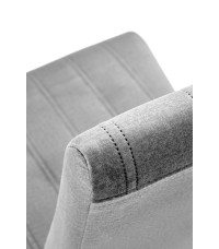 DIEGO 2 krzesło czarny / tap. velvet pikowany Pasy - MONOLITH 85 (jasny popiel) (1p2szt)