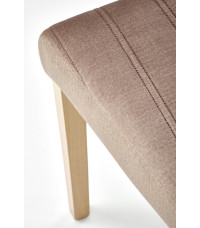 DIEGO 3 krzesło dąb miodowy / tap. velvet pikowany Pasy - MONOLITH 09 (j. brąz) (1p2szt)