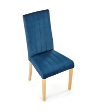 DIEGO 3 krzesło dąb miodowy / tap. velvet pikowany Pasy - MONOLITH 77 (granatowy) (1p2szt)
