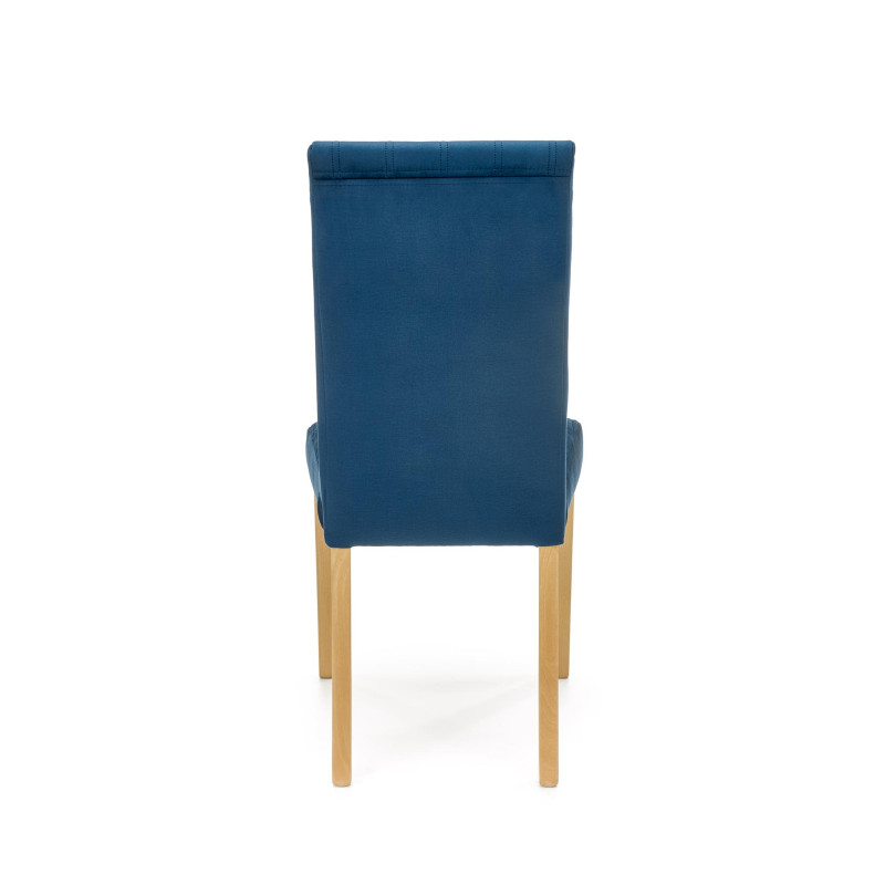 DIEGO 3 krzesło dąb miodowy / tap. velvet pikowany Pasy - MONOLITH 77 (granatowy) (1p2szt)
