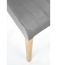 DIEGO 3 krzesło dąb miodowy / tap. velvet pikowany Pasy - MONOLITH 85 (jasny popiel) (1p2szt)