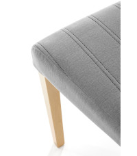 DIEGO 3 krzesło dąb miodowy / tap. velvet pikowany Pasy - MONOLITH 85 (jasny popiel) (1p2szt)