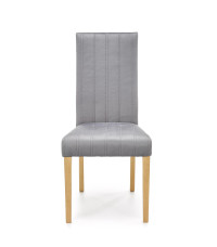 DIEGO 3 krzesło dąb miodowy / tap. velvet pikowany Pasy - MONOLITH 85 (jasny popiel) (1p2szt)