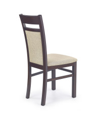 GERARD2 krzesło ciemny orzech / tap: Torent Beige (1p2szt)
