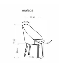 MALAGA krzesło beżowy / tap: MAVEL 38 / STELAR 16 (1p1szt)