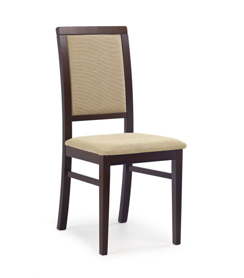 SYLWEK1 krzesło ciemny orzech, tkanina / tap: Torent Beige (1p2szt)