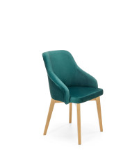 TOLEDO 2 krzesło dąb miodowy / tap. MONOLITH 37 (ciemny zielony) (1p1szt)