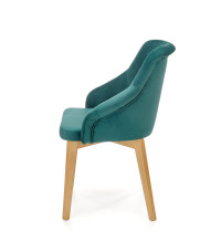 TOLEDO 2 krzesło dąb miodowy / tap. MONOLITH 37 (ciemny zielony) (1p1szt)