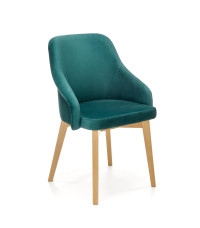 TOLEDO 2 krzesło dąb miodowy / tap. MONOLITH 37 (ciemny zielony) (1p1szt)