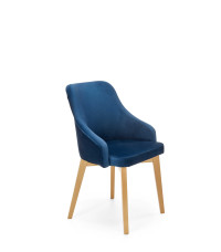 TOLEDO 2 krzesło dąb miodowy / tap. MONOLITH 77 (granatowy) (1p1szt)