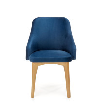 TOLEDO 2 krzesło dąb miodowy / tap. MONOLITH 77 (granatowy) (1p1szt)