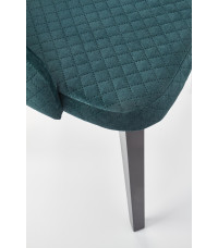 TOLEDO 3 krzesło czarny / tap. velvet pikowany Karo 4 - MONOLITH 37 (ciemny zielony) (1p1szt)