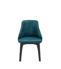 TOLEDO 3 krzesło czarny / tap. velvet pikowany Karo 4 - MONOLITH 37 (ciemny zielony) (1p1szt)