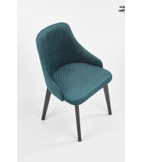 TOLEDO 3 krzesło czarny / tap. velvet pikowany Karo 4 - MONOLITH 37 (ciemny zielony) (1p1szt)