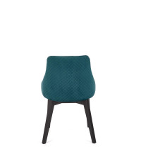 TOLEDO 3 krzesło czarny / tap. velvet pikowany Karo 4 - MONOLITH 37 (ciemny zielony) (1p1szt)