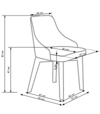 TOLEDO krzesło dąb miodowy / tap. Inari 22 (jasny beż) (1p1szt)