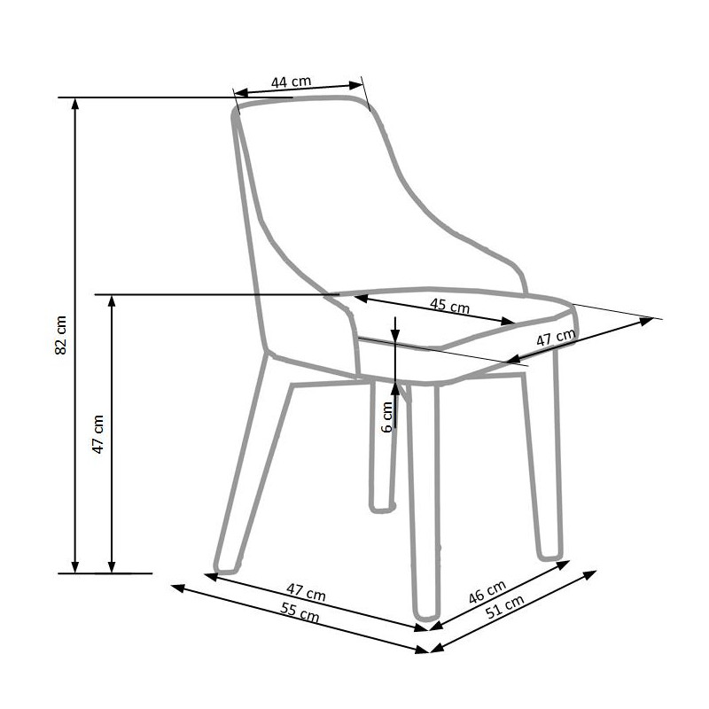TOLEDO krzesło dąb sonoma / tap. Inari 91 (1p1szt)