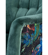 PAGONI fotel wypoczynkowy c. zielony / czarny (tkanina Bluvel 78) (1p1szt)