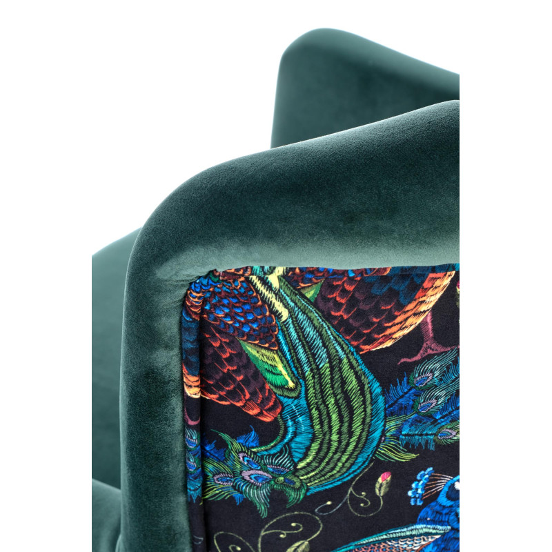 PAGONI fotel wypoczynkowy c. zielony / czarny (tkanina Bluvel 78) (1p1szt)