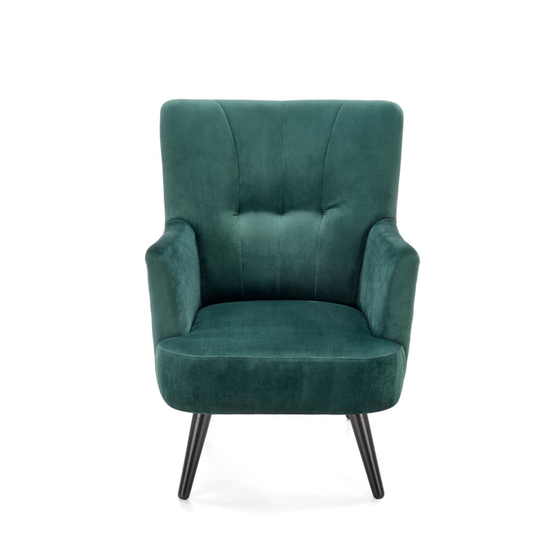 PAGONI fotel wypoczynkowy c. zielony / czarny (tkanina Bluvel 78) (1p1szt)