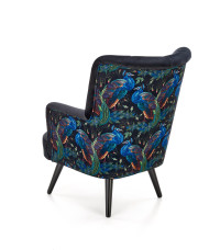 PAGONI fotel wypoczynkowy czarny (tkanina Bluvel 19) (1p1szt)