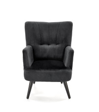 PAGONI fotel wypoczynkowy czarny (tkanina Bluvel 19) (1p1szt)