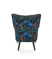 PAGONI fotel wypoczynkowy czarny (tkanina Bluvel 19) (1p1szt)