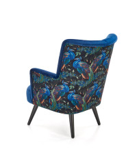 PAGONI fotel wypoczynkowy granatowy / czarny (tkanina Bluvel 86) (1p1szt)