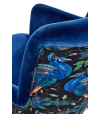 PAGONI fotel wypoczynkowy granatowy / czarny (tkanina Bluvel 86) (1p1szt)