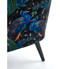 PAGONI fotel wypoczynkowy granatowy / czarny (tkanina Bluvel 86) (1p1szt)