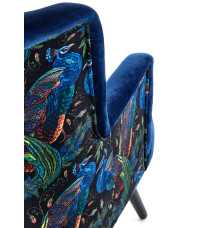 PAGONI fotel wypoczynkowy granatowy / czarny (tkanina Bluvel 86) (1p1szt)