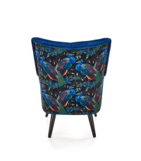 PAGONI fotel wypoczynkowy granatowy / czarny (tkanina Bluvel 86) (1p1szt)