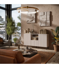 PAXOS KM-1 komoda, kolor: kaszmir - czarny (2p1szt)