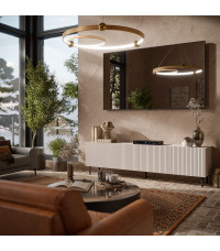 PAXOS RTV-2 TV  stolik RTV 200 cm, kolor: kaszmir - czarny (2p1szt)