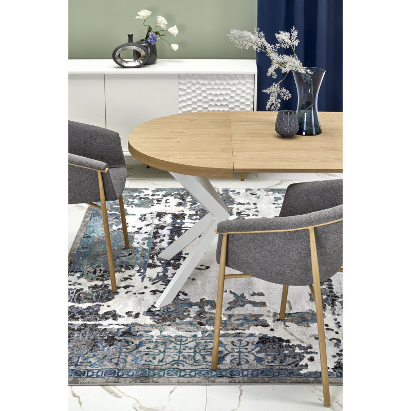 PERONI stół rozkładany dąb złoty - biały (2p1szt)