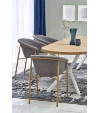 PERONI stół rozkładany dąb złoty - biały (2p1szt)